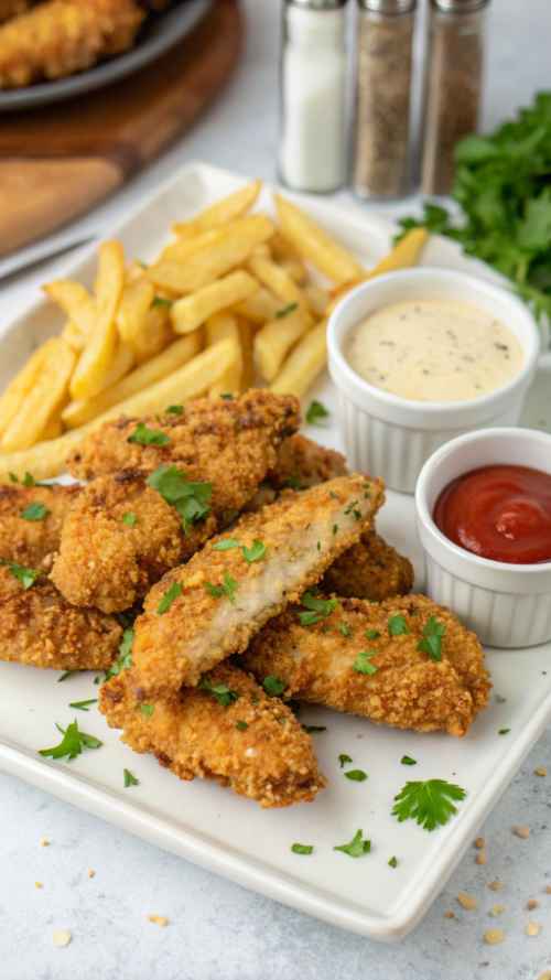 Air Fryer Crispy Garlic Parmesan Chicken Tenders