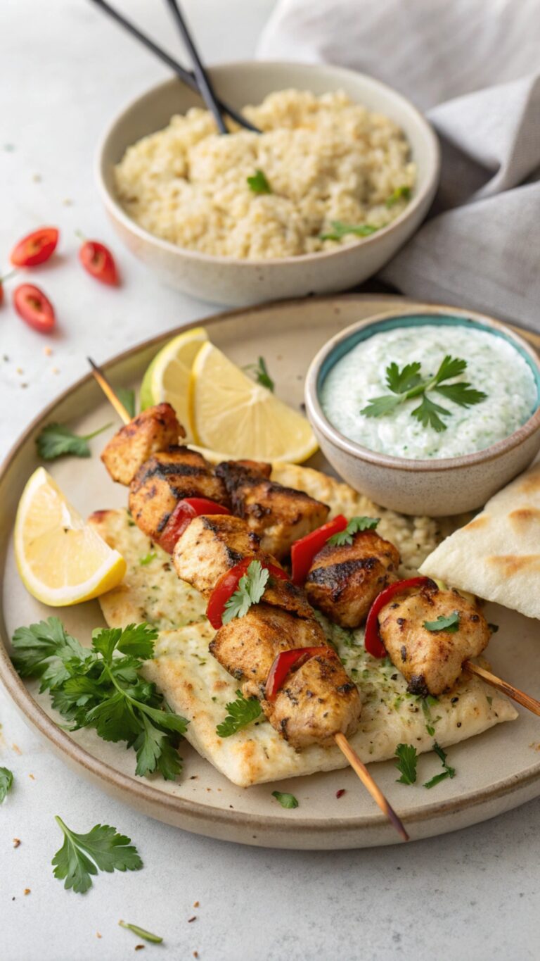 Air Fryer Mediterranean Chicken Skewers | Chicken Skewers in Air Fryer