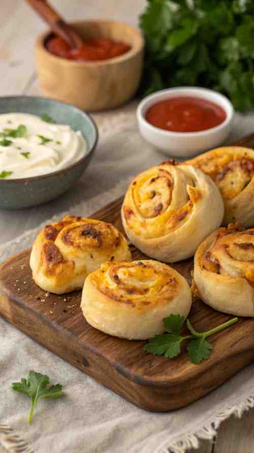 Chicken Cheddar Pinwheels – Easy, Cheesy & Crowd-Pleasing Appetizer Recipe