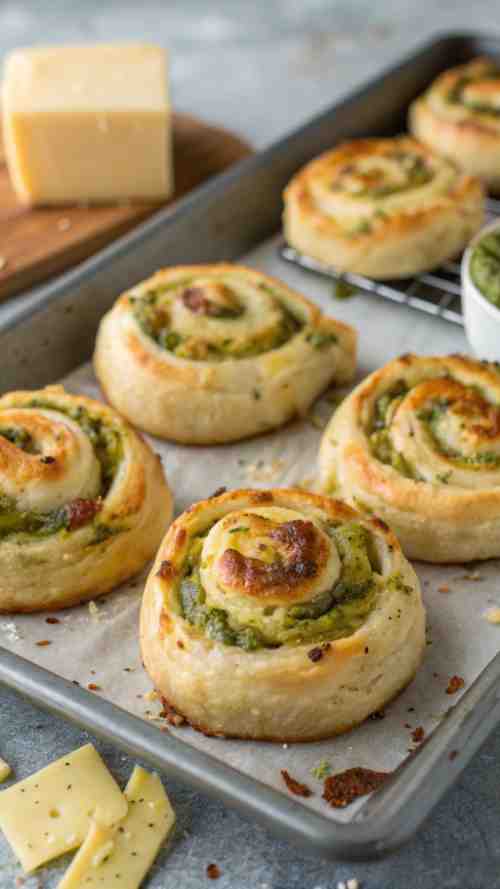 Chicken Pesto Pinwheels – Easy Baked Appetizer for Parties, Potlucks & Game Day