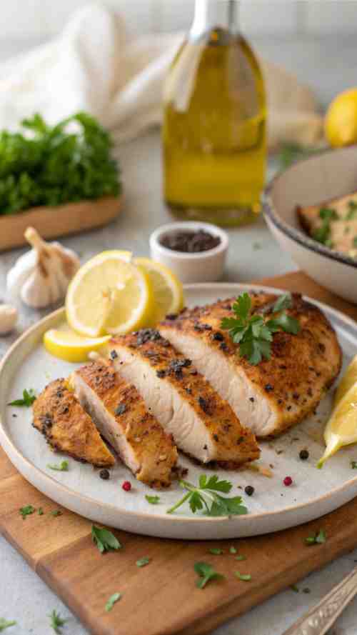 Air Fryer Lemon Garlic Chicken Breasts – Easy, Juicy & Crispy Recipe