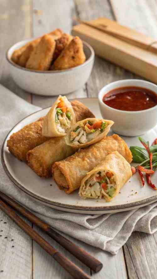 Crispy Air Fryer Chicken Spring Rolls Recipe – Easy, Healthy & Delicious!