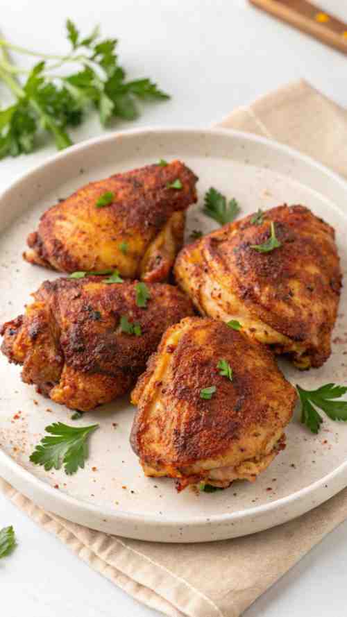Crispy Air Fryer Paprika Chicken Thighs – Easy Air Fried Chicken Thighs Recipe with Bone-In Juicy Flavor