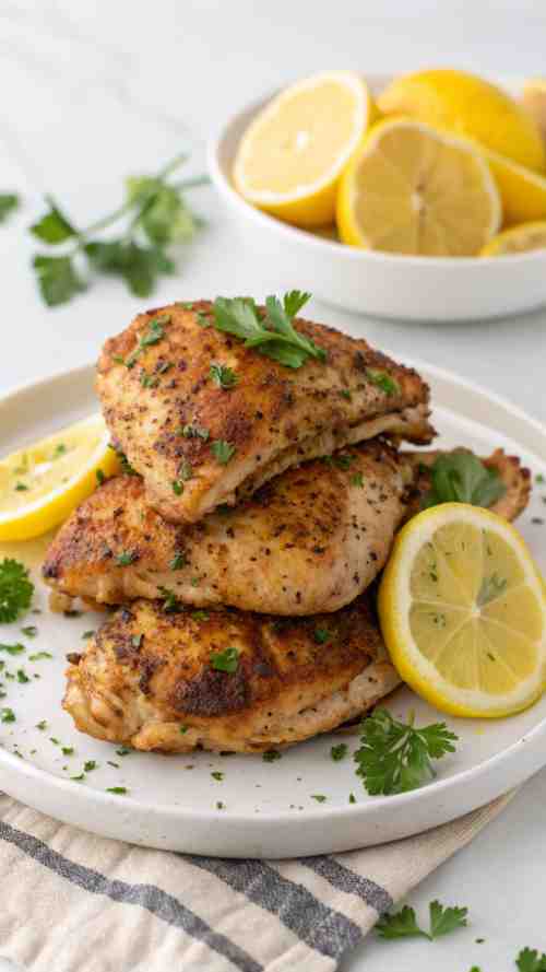 Crispy Lemon Pepper Air Fryer Chicken Thighs | Easy Air Fry Recipes with Chicken Drumsticks