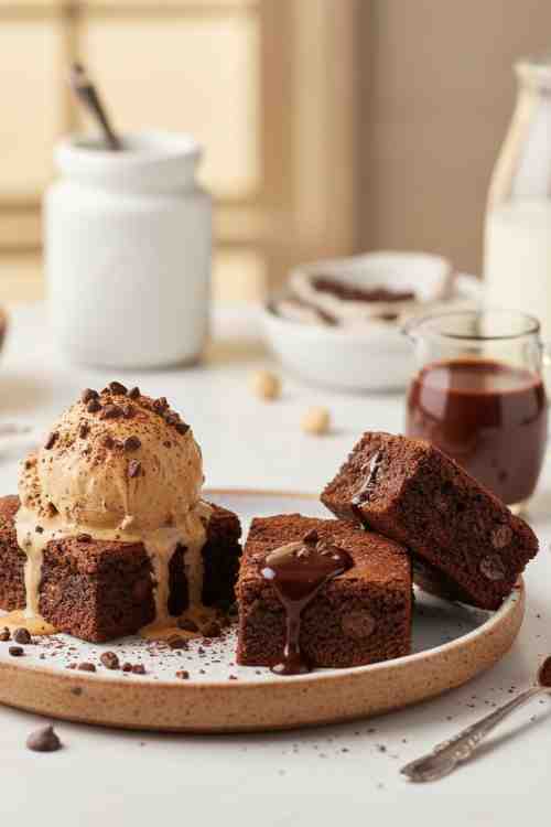 Air Fryer Espresso Chocolate Brownies Recipe Homemade | Easy Air Fryer Brownies from Scratch, Quick Air Fryer Dessert, Fudgy Brownies in Air Fryer