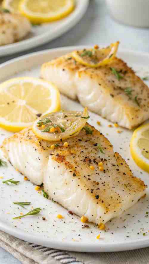 Air Fryer Lemon Pepper Cod | Easy Air Fried Cod Fish Recipe for Crispy, Flaky Fish Dinner
