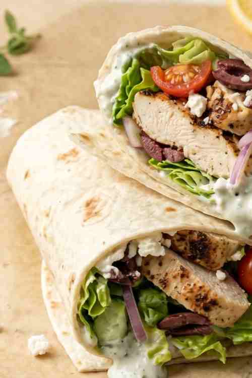 Best Mediterranean Chicken Wrap Recipe with Tzatziki Sauce