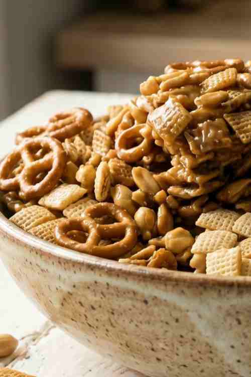 Caramel Chex Mix Snack – Easy Recipe for Parties and Holidays